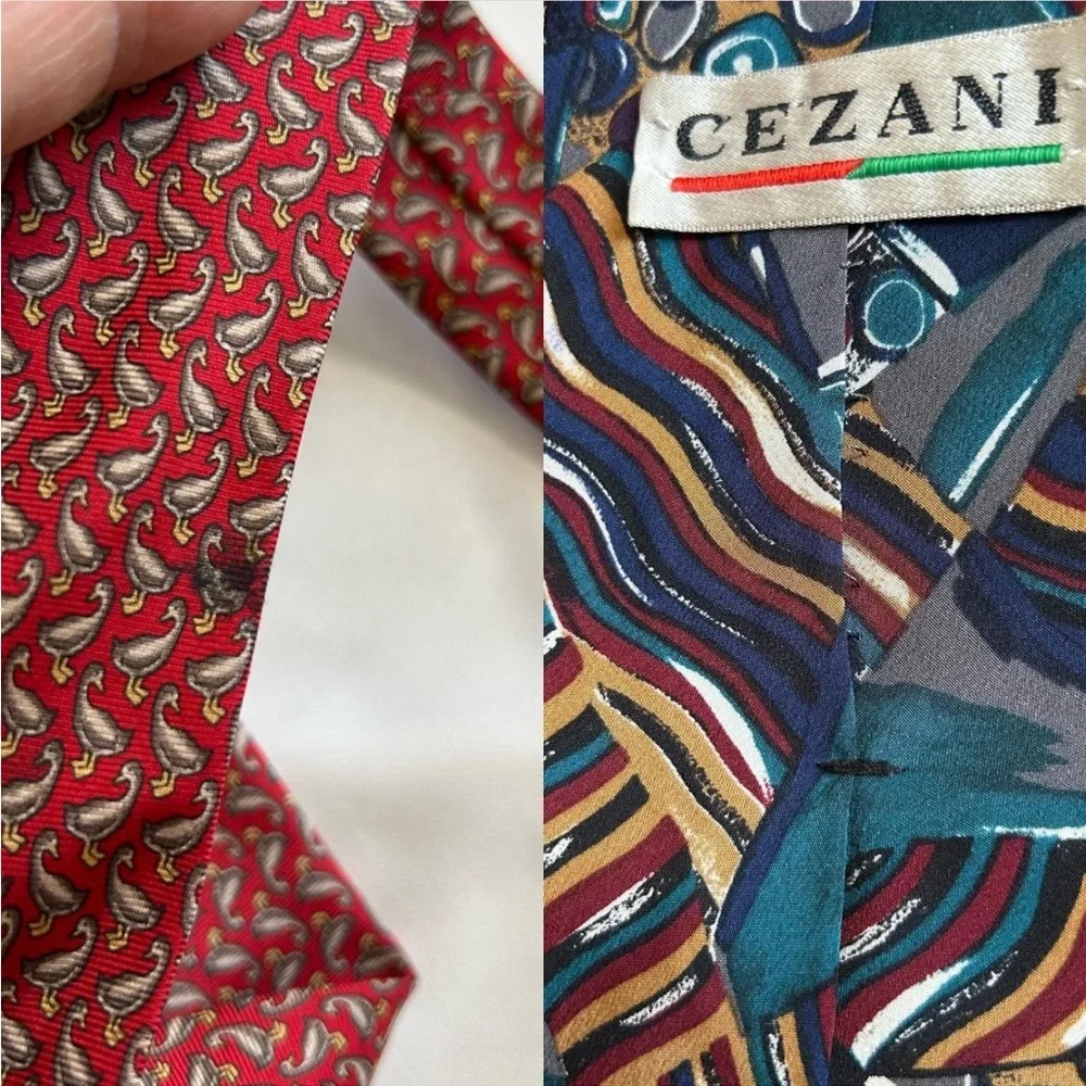 Bundle vintage silk and Wool necktie. - Picture 7 of 8